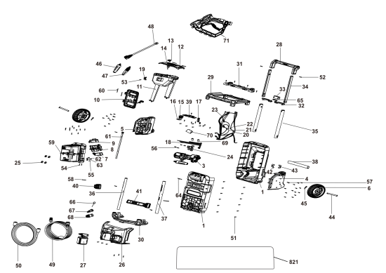 DEWALT Ersatzteile HOCHDRUCKREINIGER DCMPW1600N Typ: 1 XJ