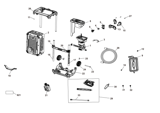 DEWALT Ersatzteile HOCHDRUCKREINIGER DWPW3000 Typ: 1 QU
