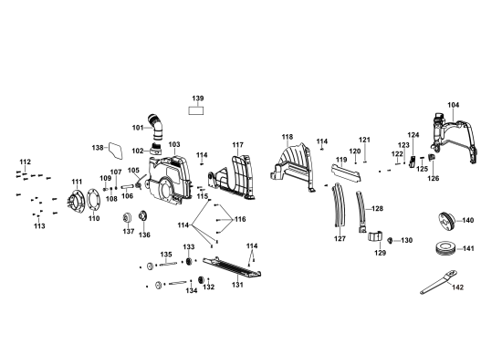 DEWALT Ersatzteile STAUBFÄNGER DWE46229 Typ: 2 XJ