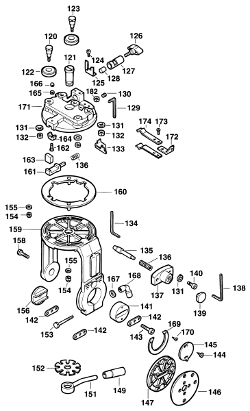 DEWALT Ersatzteile RADIALARMSÄGE DW725 Typ: 1 QV