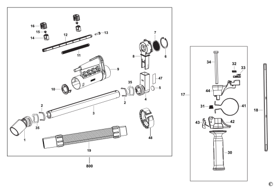 DEWALT Ersatzteile STAUBABSAUGERSATZ D25301D Typ: 1 XJ
