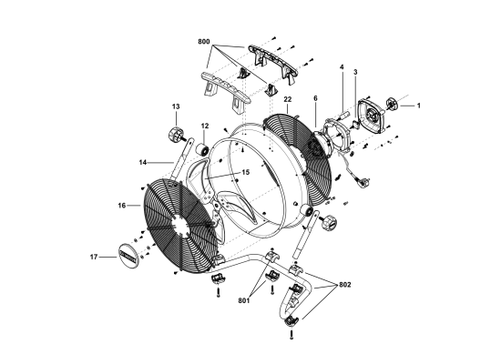 DEWALT Ersatzteile LÜFTER BOX DXF1853 Typ: 1 QS