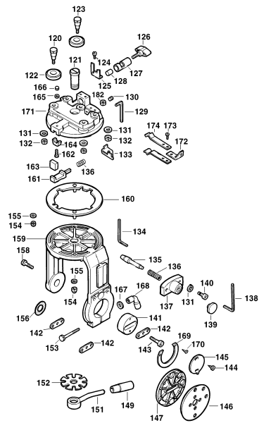 DEWALT Ersatzteile RADIALARMSÄGE DW725 Typ: A2 QV