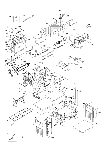 DEWALT Ersatzteile HOBEL-SPANNTIEFEN DW733 Typ: 11 QS