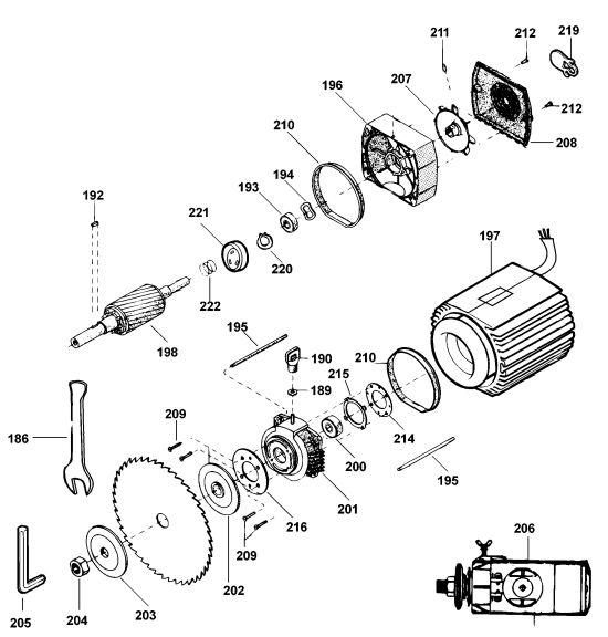 DEWALT Ersatzteile RADIALARMSÄGE DW725 Typ: A3 QV