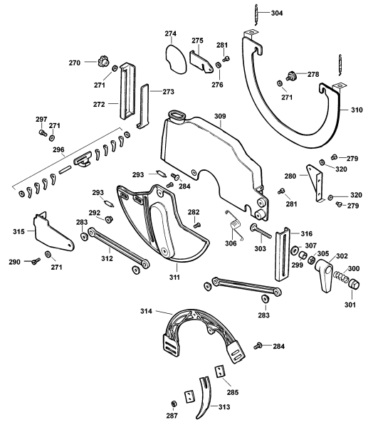 DEWALT Ersatzteile RADIALARMSÄGE DW725 Typ: A3 QV