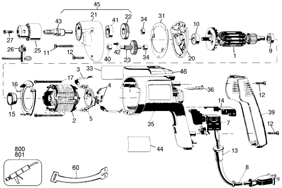 DEWALT Ersatzteile DW166 Typ: 1 QU