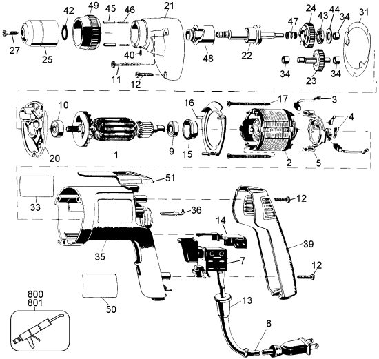 DEWALT Ersatzteile DW170 Typ: 1 QU