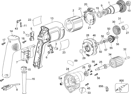 DEWALT Ersatzteile DW222 Typ: 1 QU
