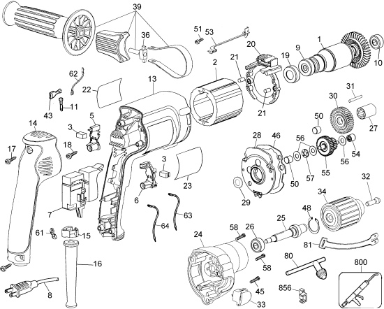 DEWALT Ersatzteile DW235G Typ: 1 QU