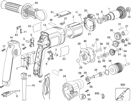 DEWALT Ersatzteile BOHRER DW248 Typ: 1 QU