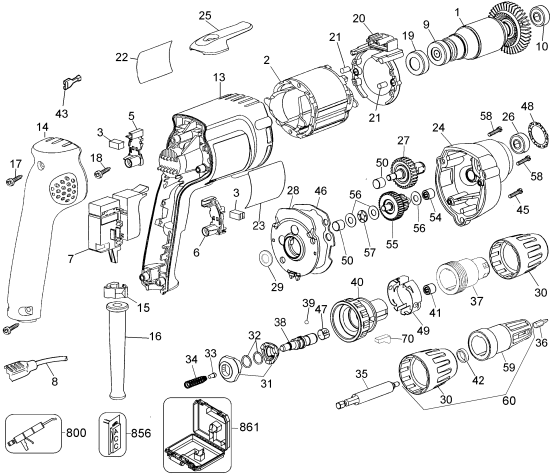 DEWALT Ersatzteile DW260K Typ: 2 QU