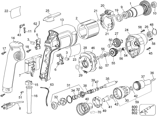 DEWALT Ersatzteile DW276-220 Typ: 1 QU