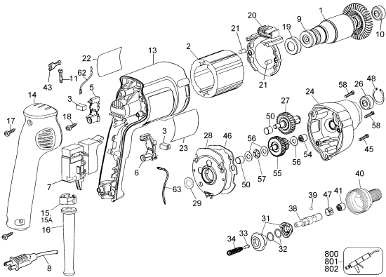 DEWALT Ersatzteile LEISTUNGSEINHEIT DW284 Typ: 1 QU