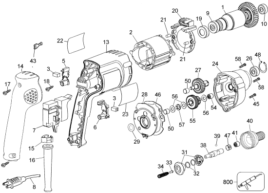 DEWALT Ersatzteile LEISTUNGSEINHEIT DW284 Typ: 2 QU