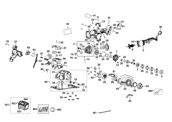 DEWALT Ersatzteile WINKELSCHLEIFER DCG200NT Typ: 2 XJ