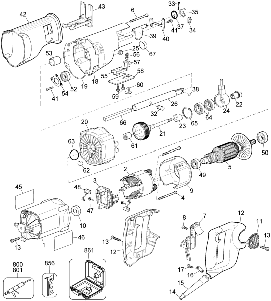 DEWALT Ersatzteile DW308MK Typ: 1 QU