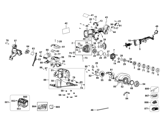 DEWALT Ersatzteile WINKELSCHLEIFER DCG200T2 Typ: 2 QW