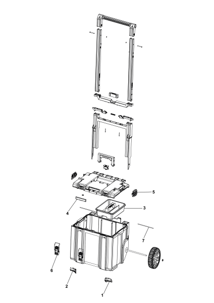 DEWALT Ersatzteile TOUGH BOX DWST08450 Typ: 1 QU