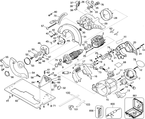 DEWALT Ersatzteile DW359 Typ: 1 QU
