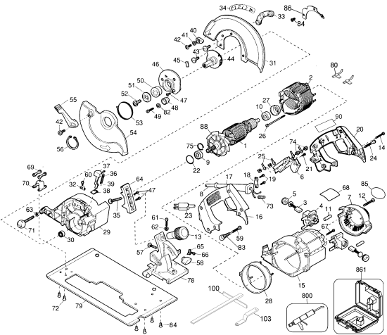 DEWALT Ersatzteile D384-04 Typ: 1 QU