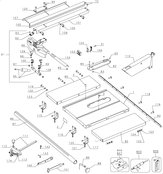 DEWALT Ersatzteile DW746 Typ: 1 QU