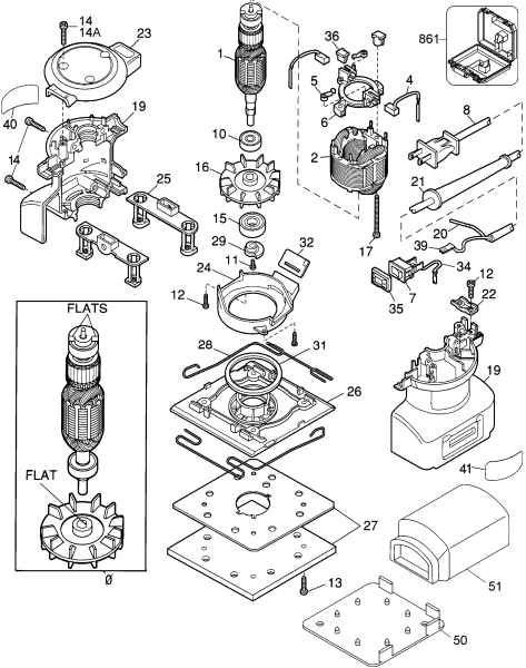 DEWALT Ersatzteile DW412-35 Typ: 1 QU