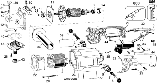 DEWALT Ersatzteile DW847 Typ: 1 QU