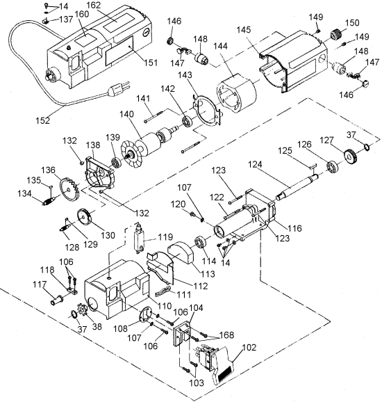 DEWALT Ersatzteile HOBEL-SPANNTIEFEN DW733 Typ: 1 QU