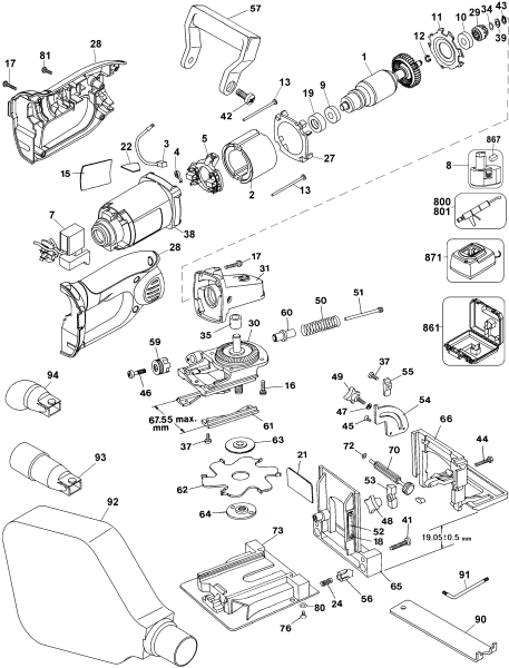 DEWALT Ersatzteile DW931K Typ: 1 QU