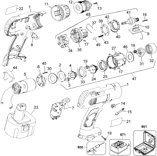 DEWALT Ersatzteile DW952B Typ: 3 QU