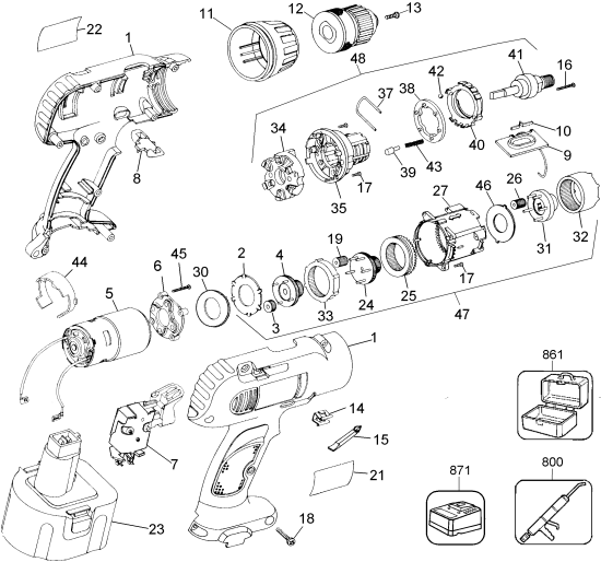 DEWALT Ersatzteile DW953 Typ: 5 QU