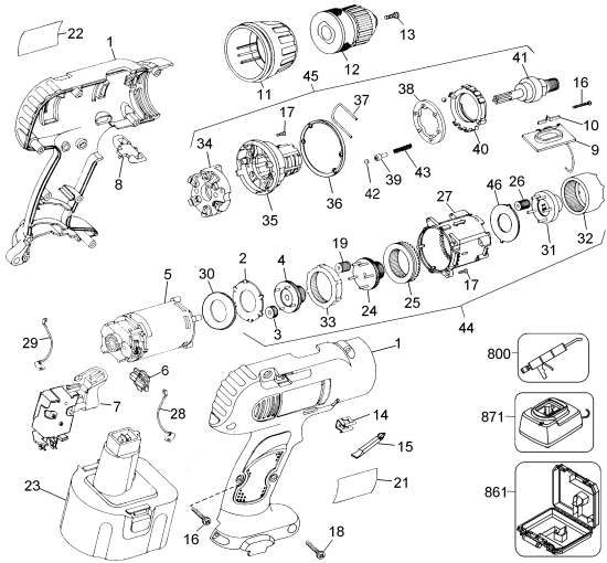 DEWALT Ersatzteile DW958K-2 Typ: 1 QU