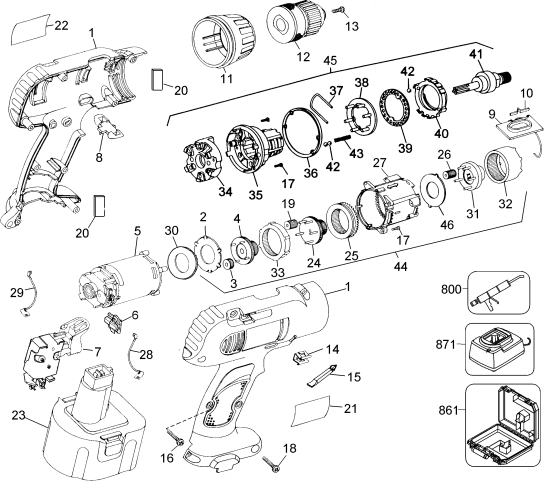 DEWALT Ersatzteile DW962B Typ: 2 QU