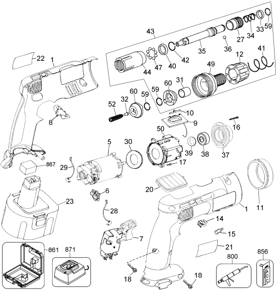 DEWALT Ersatzteile DW968K-2 Typ: 1 QU