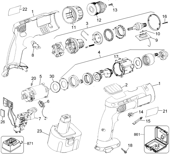DEWALT Ersatzteile DW971K-2 Typ: 1 QU