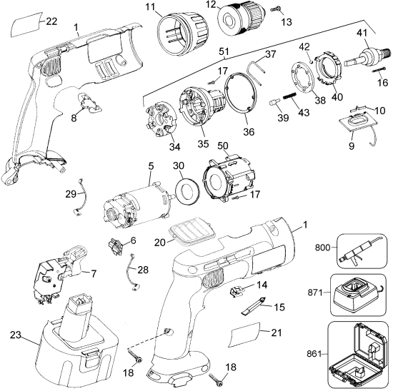 DEWALT Ersatzteile DW971K-2 Typ: 5 QU