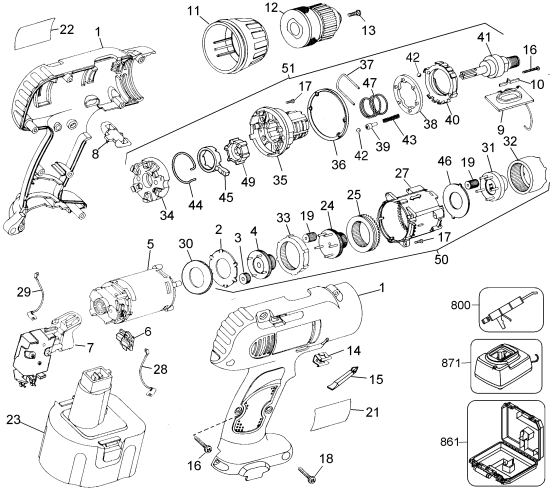 DEWALT Ersatzteile DW975B Typ: 3 QU