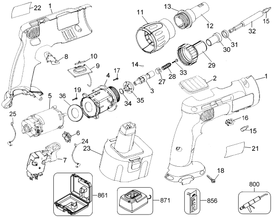 DEWALT Ersatzteile DW979K Typ: 1 QW