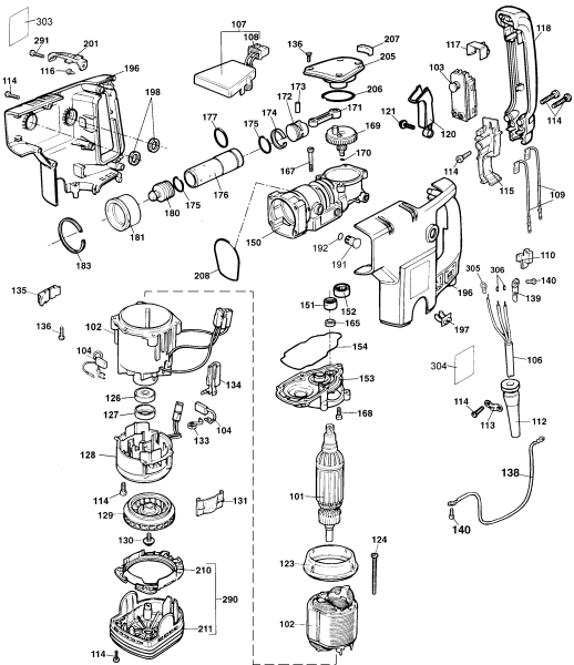 DEWALT Ersatzteile DW551K Typ: 103 QU