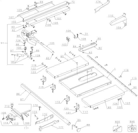 DEWALT Ersatzteile DW746 Typ: 1 XJ