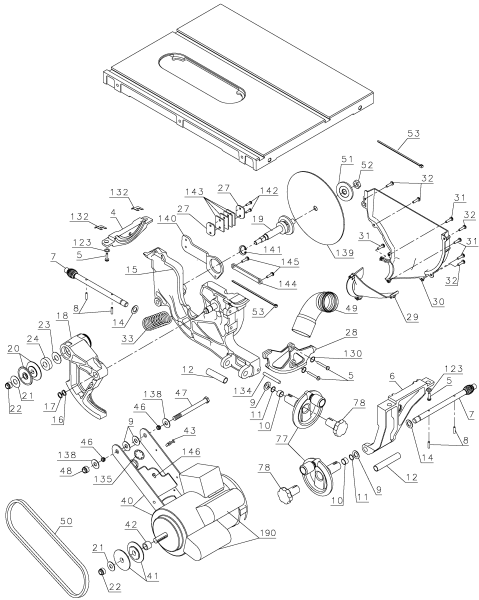 DEWALT Ersatzteile DW746 Typ: 1 XJ