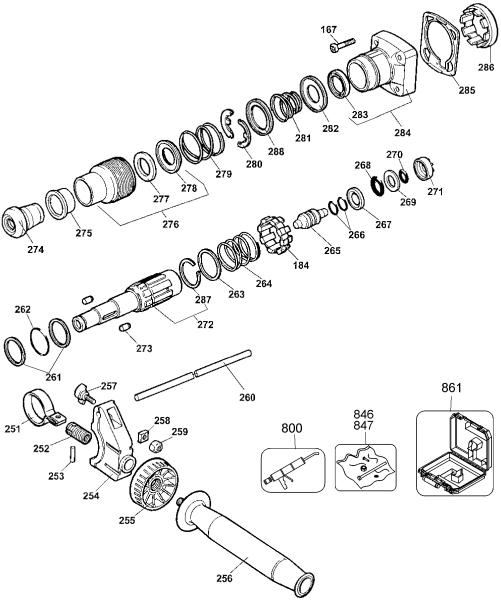 DEWALT Ersatzteile HAMMER MITTL. GRÖSSE DW540K Typ: 3 QU