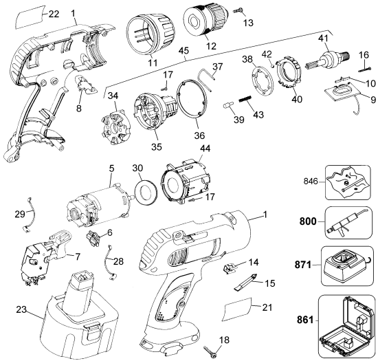 DEWALT Ersatzteile DW972B Typ: 6 QU
