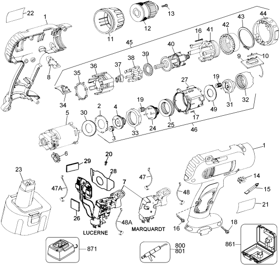 DEWALT Ersatzteile DW994KQ Typ: 1 QU