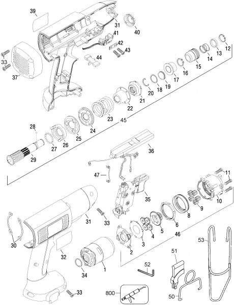 DEWALT Ersatzteile SCHRAUBENDREHER DW901 Typ: 1 QS