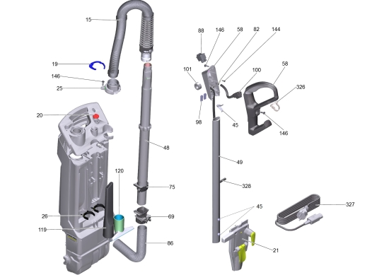 KÄRCHER Professional Ersatzteile Sauger CV 38/2 Adv EU 1.033-336.0 CV 38/2 Adv *EU