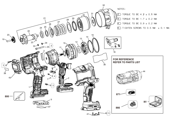 DEWALT Ersatzteile SCHLAGSCHRAUBENSCHL. DCF961B Typ: 1 QU