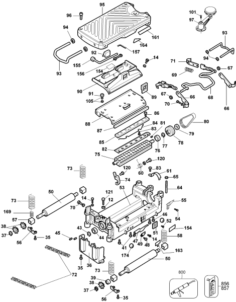 DEWALT Ersatzteile HOBEL-SPANNTIEFEN DW733 Typ: 2 QU