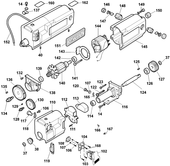 DEWALT Ersatzteile HOBEL-SPANNTIEFEN DW733 Typ: 2 QU